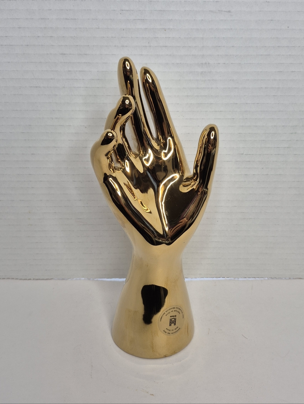 Golden Hand Ceramic Decor Ring Stand New - Picture 2 of 11